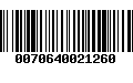 Código de Barras 0070640021260