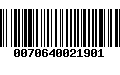 Código de Barras 0070640021901