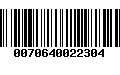 Código de Barras 0070640022304