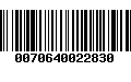 Código de Barras 0070640022830