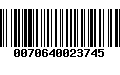 Código de Barras 0070640023745