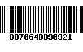 Código de Barras 0070640090921