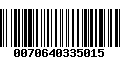 Código de Barras 0070640335015