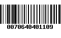 Código de Barras 0070640401109