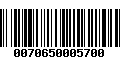 Código de Barras 0070650005700