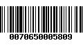 Código de Barras 0070650005809