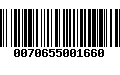 Código de Barras 0070655001660