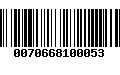 Código de Barras 0070668100053