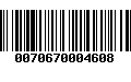 Código de Barras 0070670004608