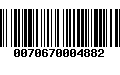 Código de Barras 0070670004882