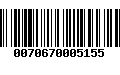 Código de Barras 0070670005155