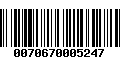 Código de Barras 0070670005247