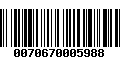 Código de Barras 0070670005988