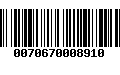 Código de Barras 0070670008910