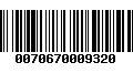 Código de Barras 0070670009320