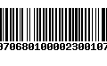 Código de Barras 00706801000023001079