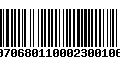 Código de Barras 00706801100023001069