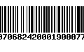 Código de Barras 00706824200019000777