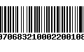 Código de Barras 00706832100022001084