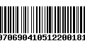 Código de Barras 00706904105122001817