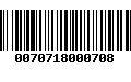 Código de Barras 0070718000708