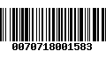 Código de Barras 0070718001583