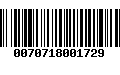 Código de Barras 0070718001729