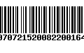 Código de Barras 00707215200822001645