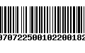 Código de Barras 00707225001022001827