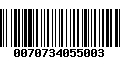 Código de Barras 0070734055003