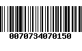 Código de Barras 0070734070150