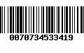 Código de Barras 0070734533419