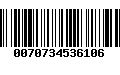 Código de Barras 0070734536106