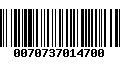 Código de Barras 0070737014700