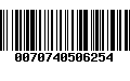 Código de Barras 0070740506254