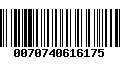 Código de Barras 0070740616175