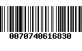 Código de Barras 0070740616830