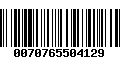 Código de Barras 0070765504129