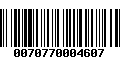 Código de Barras 0070770004607