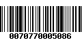 Código de Barras 0070770005086