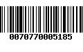 Código de Barras 0070770005185