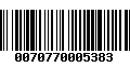 Código de Barras 0070770005383