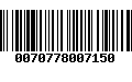 Código de Barras 0070778007150