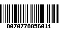 Código de Barras 0070778056011