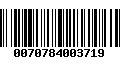Código de Barras 0070784003719