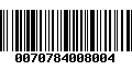 Código de Barras 0070784008004