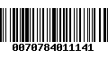 Código de Barras 0070784011141