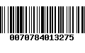 Código de Barras 0070784013275