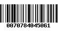 Código de Barras 0070784045061