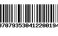 Código de Barras 00707935304122001941